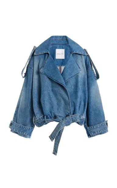 Brandon Maxwell The Regan Belted Denim Trench Jacket | Thumbnail 1