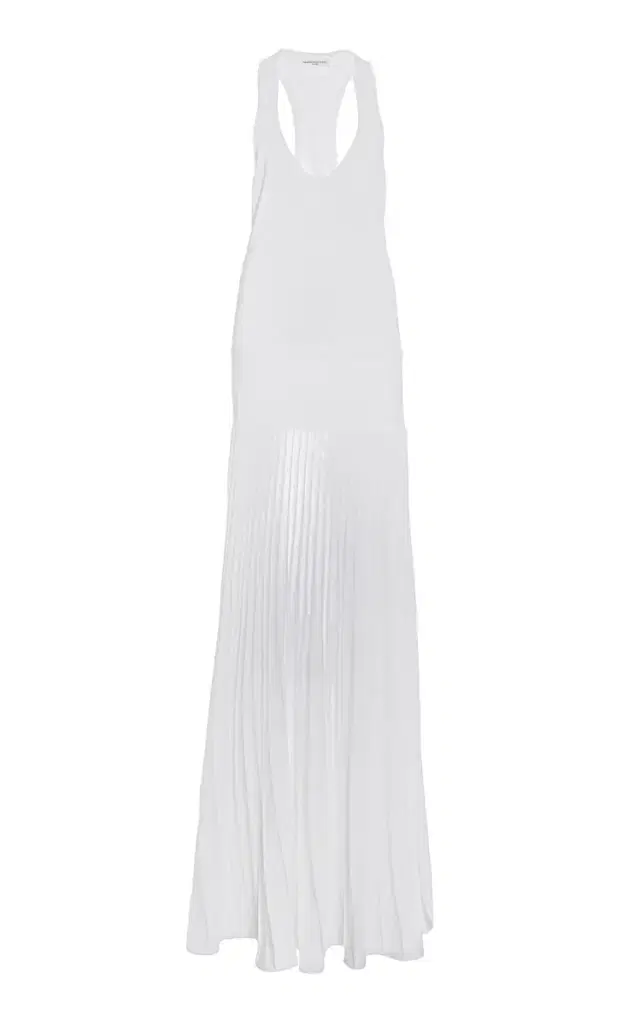 Brandon Maxwell The Delphine  Scoop Neck Racer Back Gown