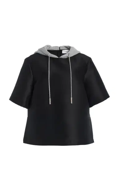 Brandon Maxwell The Aine Hooded Wool-Silk Top | Thumbnail 12