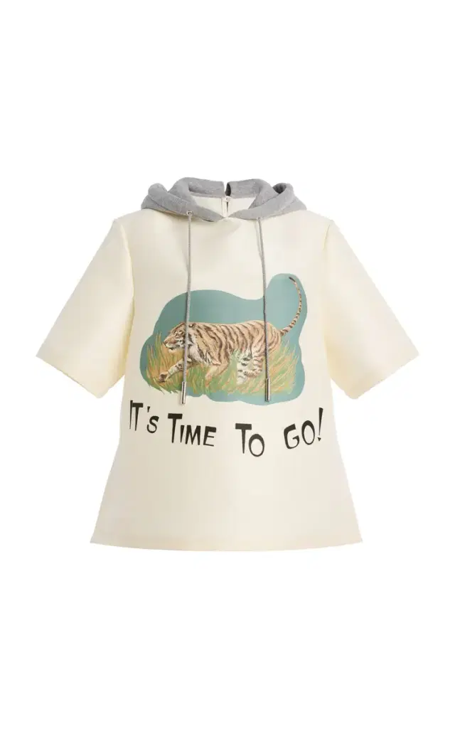 The Aine  Hooded Wool-Silk Top