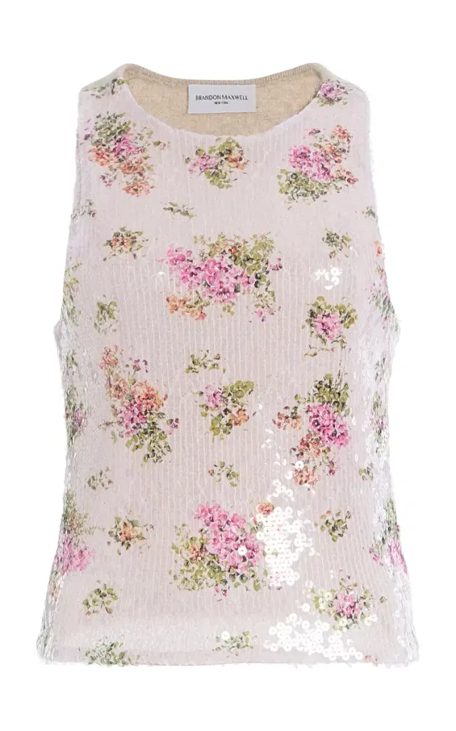 Brandon Maxwell The Noemi Embellished Tank Top
