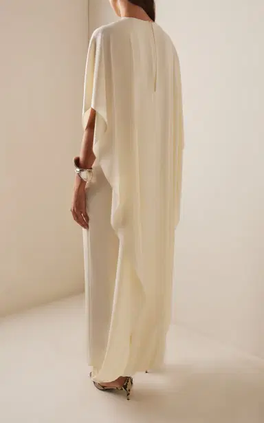 Brandon Maxwell The Lucia Crepe Maxi Dress | Thumbnail 4