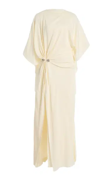 Brandon Maxwell The Lucia Crepe Maxi Dress | Thumbnail 8