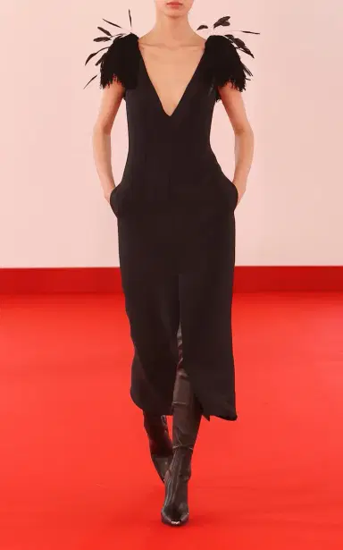 Brandon Maxwell The Reeve Wool-Blend Midi Dress | Thumbnail 5 Brandon Maxwell The Reeve Wool-Blend Midi Dress | Thumbnail 5
