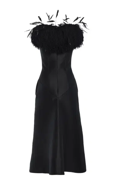 Brandon Maxwell The Reeve Wool-Blend Midi Dress | Thumbnail 6 Brandon Maxwell The Reeve Wool-Blend Midi Dress | Thumbnail 6