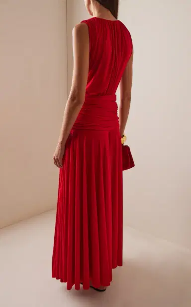 Brandon Maxwell The Isadora Draped Jersey Maxi Dress | Thumbnail 4