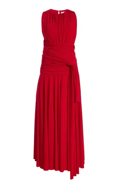 Brandon Maxwell The Isadora Draped Jersey Maxi Dress | Thumbnail 8