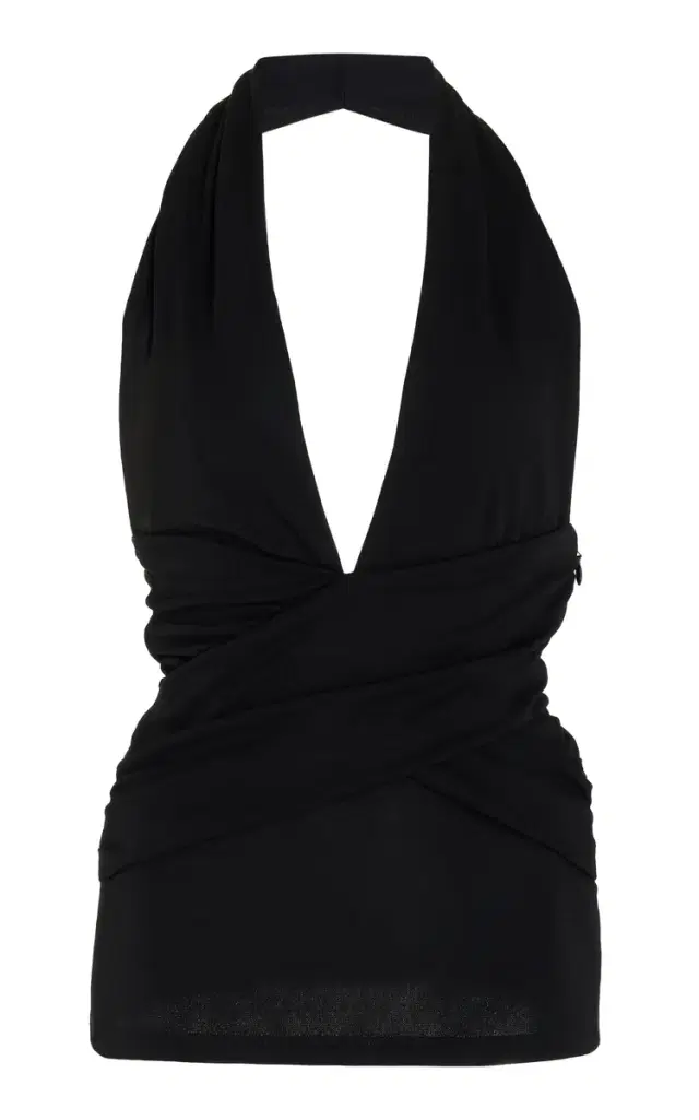 Carolina Herrera Gathered Jersey Halter Top