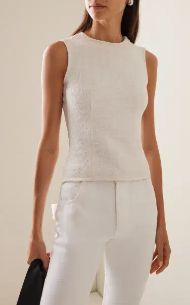Proenza Schouler White Label Hazel Cotton-Tweed Top | Thumbnail 3