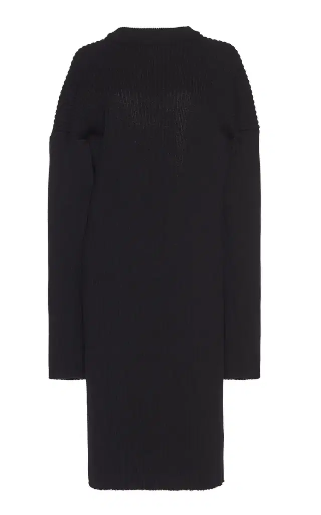 Open-Back Knitted Wool-Blend Midi Dress