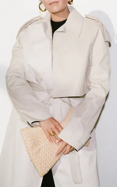 Bottega Veneta Removable Sleeve Crepe Trench Coat | Thumbnail 5