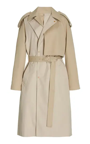 Bottega Veneta Removable Sleeve Crepe Trench Coat | Thumbnail 9