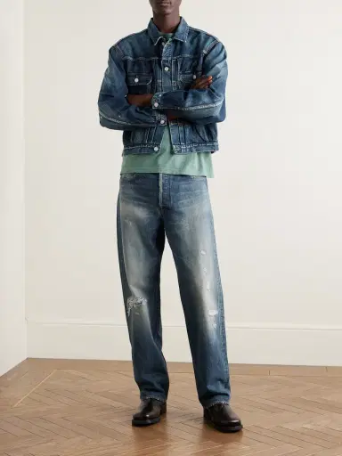 Visvim Social Sculpture 01 Wide-Leg Distressed Selvedge Jeans - Men | Thumbnail 2 Visvim Social Sculpture 01 Wide-Leg Distressed Selvedge Jeans - Men | Thumbnail 2