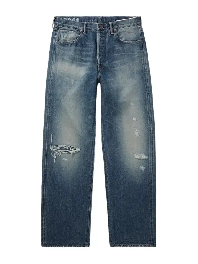 Social Sculpture 01 Wide-Leg Distressed Selvedge Jeans - Men