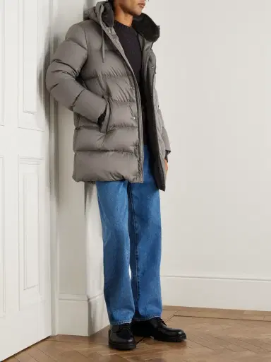 HERNO Quilted Twill Hooded Down Jacket - Men | Thumbnail 2 HERNO Quilted Twill Hooded Down Jacket - Men | Thumbnail 2