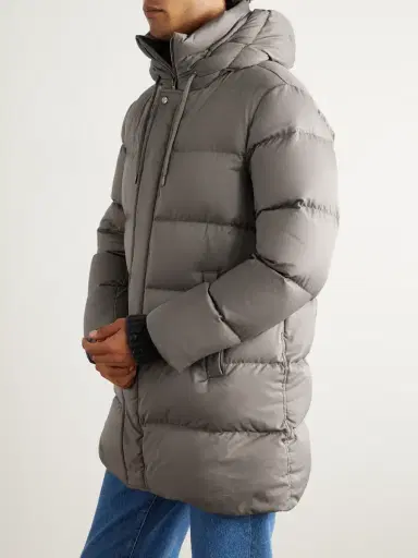 HERNO Quilted Twill Hooded Down Jacket - Men | Thumbnail 3 HERNO Quilted Twill Hooded Down Jacket - Men | Thumbnail 3