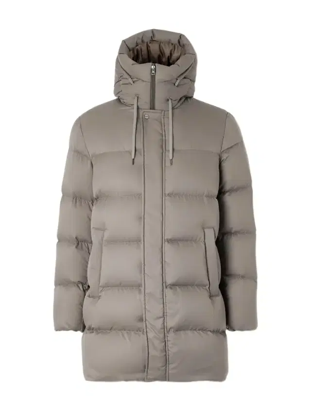 Quilted Twill Hooded Down Jacket - Men