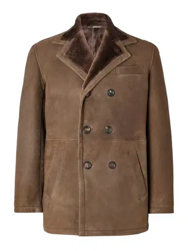ELEVENTY Double-Breasted Shearling Overcoat - Men | Thumbnail 1 ELEVENTY Double-Breasted Shearling Overcoat - Men | Thumbnail 1