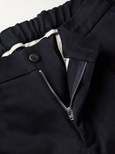 ELEVENTY Slim-Fit Pleated Cotton-Blend Twill Trousers - Men | Thumbnail 6