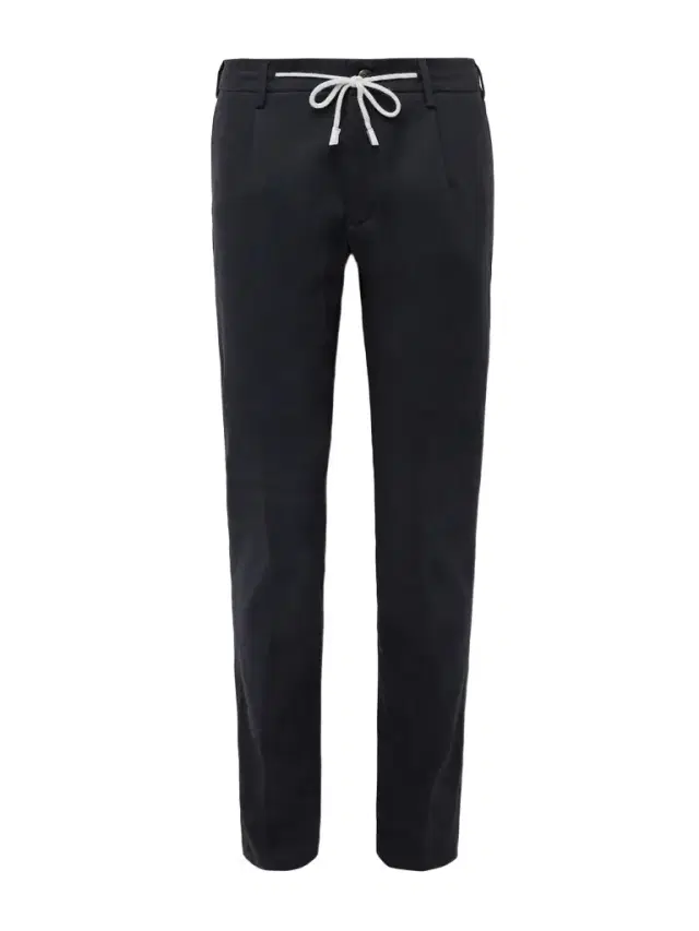 Slim-Fit Pleated Cotton-Blend Twill Trousers - Men