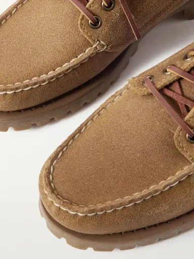 Sebago Askook Leather-Trimmed Waxed-Suede Boat Shoes - Men | Thumbnail 5