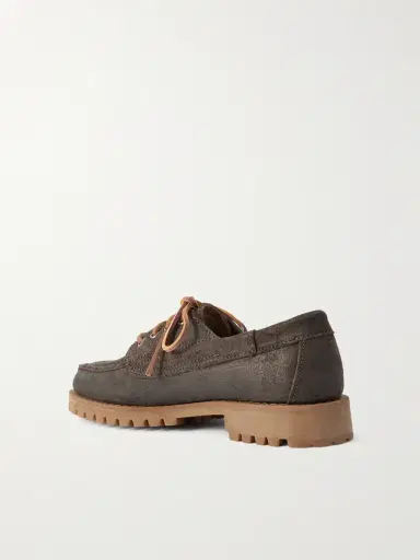 Sebago Askook Leather-Trimmed Waxed-Suede Boat Shoes - Men | Thumbnail 4 Sebago Askook Leather-Trimmed Waxed-Suede Boat Shoes - Men | Thumbnail 4