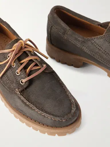 Sebago Askook Leather-Trimmed Waxed-Suede Boat Shoes - Men | Thumbnail 5 Sebago Askook Leather-Trimmed Waxed-Suede Boat Shoes - Men | Thumbnail 5