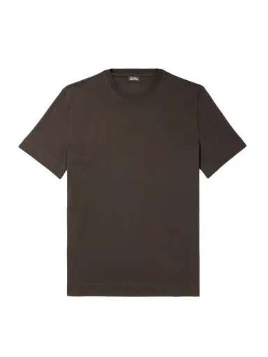 Zegna Logo-Embroidered Cotton-Jersey T-Shirt - Men | Thumbnail 1