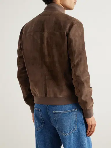 Zegna Suede Blouson Jacket - Men | Thumbnail 3