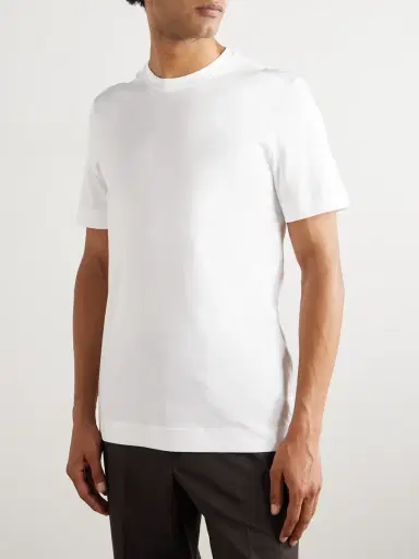 Zegna Slim-Fit Logo-Embroidered Cotton-Jersey T-Shirt - Men | Thumbnail 3