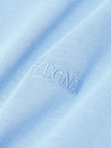 Zegna Logo-Embroidered Cotton-Jersey T-Shirt - Men | Thumbnail 5 Zegna Logo-Embroidered Cotton-Jersey T-Shirt - Men | Thumbnail 5