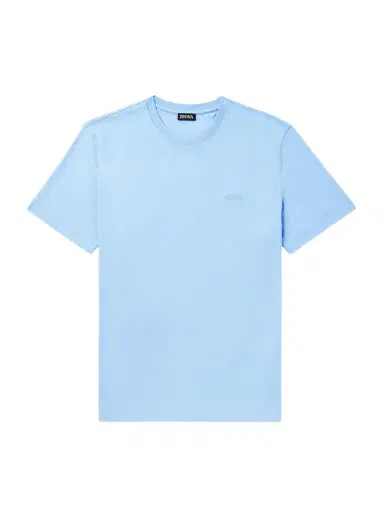 Zegna Logo-Embroidered Cotton-Jersey T-Shirt - Men | Thumbnail 1 Zegna Logo-Embroidered Cotton-Jersey T-Shirt - Men | Thumbnail 1