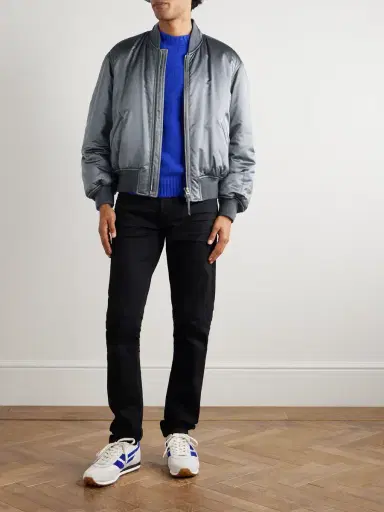 Tom Ford Silk-Satin Padded Bomber Jacket - Men | Thumbnail 2