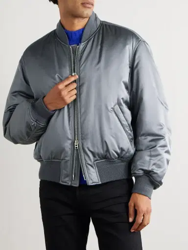 Tom Ford Silk-Satin Padded Bomber Jacket - Men | Thumbnail 3