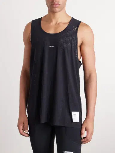 Satisfy Embellished Logo-Appliquéd Space-O™ Mesh Tank Top - Men | Thumbnail 3