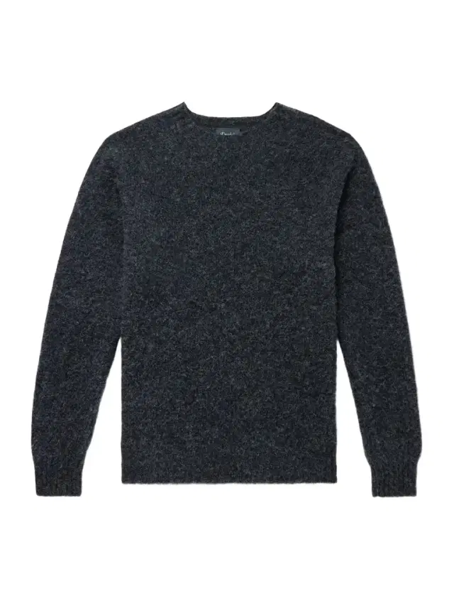 Brushed Shetland Wool Sweater - Men
