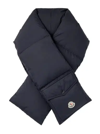 Moncler Logo-Appliquéd Quilted Shell Down Scarf - Men | Thumbnail 1 Moncler Logo-Appliquéd Quilted Shell Down Scarf - Men | Thumbnail 1