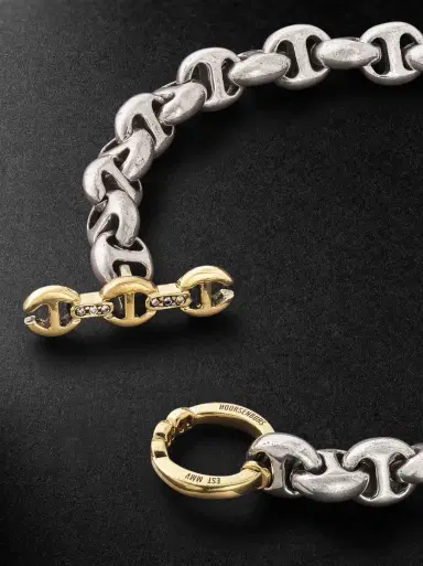 Hoorsenbuhs Open-Link™ Sterling Silver Diamond Chain Bracelet - Men | Thumbnail 3 Hoorsenbuhs Open-Link™ Sterling Silver Diamond Chain Bracelet - Men | Thumbnail 3