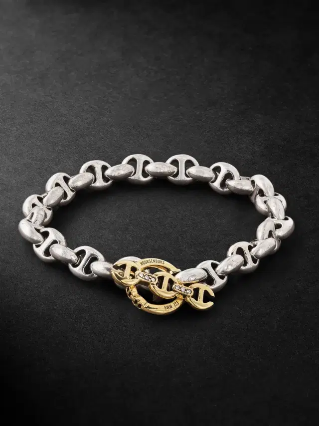 Hoorsenbuhs Open-Link™ Sterling Silver Diamond Chain Bracelet - Men