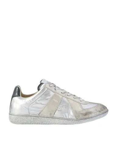 Maison Margiela Replica Leather-Trimmed Shell Sneakers - Men | Thumbnail 1 Maison Margiela Replica Leather-Trimmed Shell Sneakers - Men | Thumbnail 1