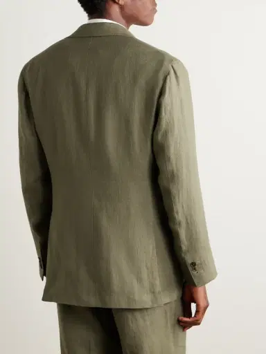 Saman Amel Unstructured Linen Suit Jacket - Men | Thumbnail 3 Saman Amel Unstructured Linen Suit Jacket - Men | Thumbnail 3