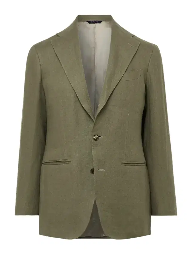 Unstructured Linen Suit Jacket - Men