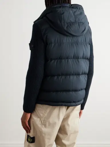 Stone Island STONE ISLAND GHOST Quilted Virgin Wool-Twill Hooded Down Jacket - Men | Thumbnail 3 Stone Island STONE ISLAND GHOST Quilted Virgin Wool-Twill Hooded Down Jacket - Men | Thumbnail 3