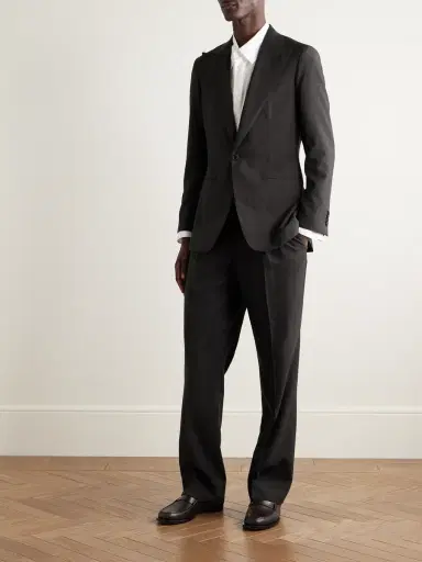 Saman Amel Straight-Leg Pleated Wool-Blend Suit Trousers - Men | Thumbnail 2 Saman Amel Straight-Leg Pleated Wool-Blend Suit Trousers - Men | Thumbnail 2