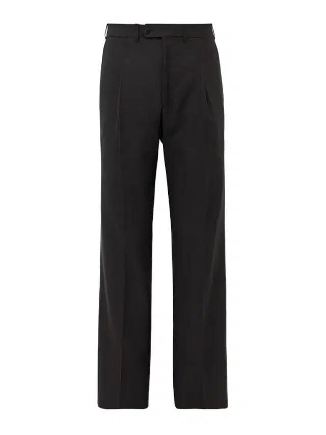 Saman Amel Straight-Leg Pleated Wool-Blend Suit Trousers - Men