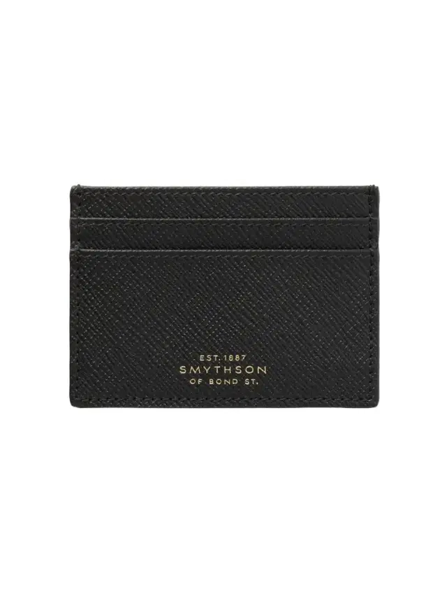 Panama Cross-Grain Leather Cardholder - Men