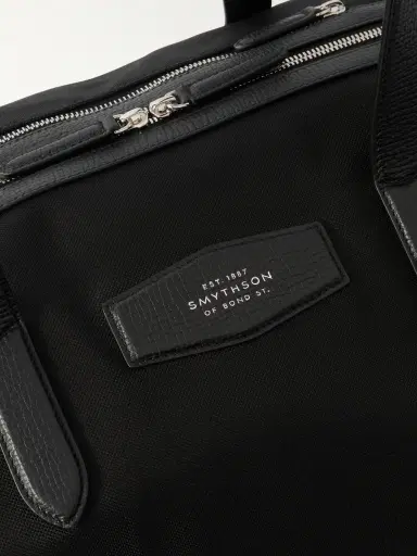 Smythson Norton Leather-Trimmed Canvas Weekend Bag - Men | Thumbnail 4