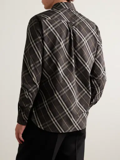 Burberry Checked Cotton Shirt - Men | Thumbnail 3