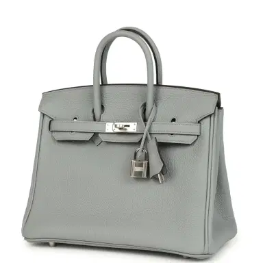 HERMÈS Hermes Birkin 25 Gris Pantin Togo Palladium Hardware | Thumbnail 3 HERMÈS Hermes Birkin 25 Gris Pantin Togo Palladium Hardware | Thumbnail 3