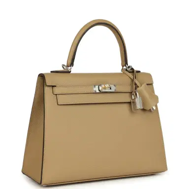 HERMÈS Hermes Kelly Sellier 25 Poussiere Epsom Electrum Hardware | Thumbnail 2